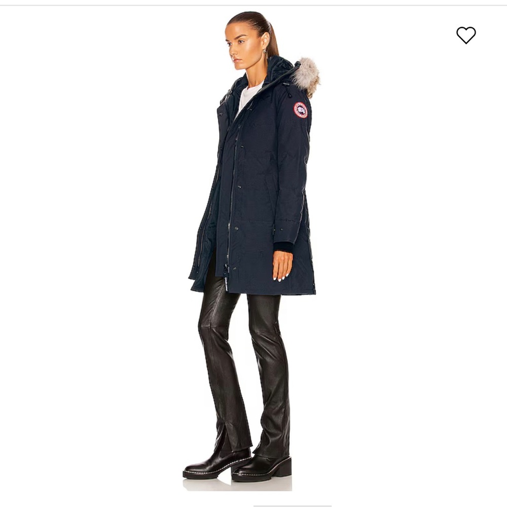 WOMENS NAVY CANADA GOODE DOWN JACKET WITH FUR HOOD